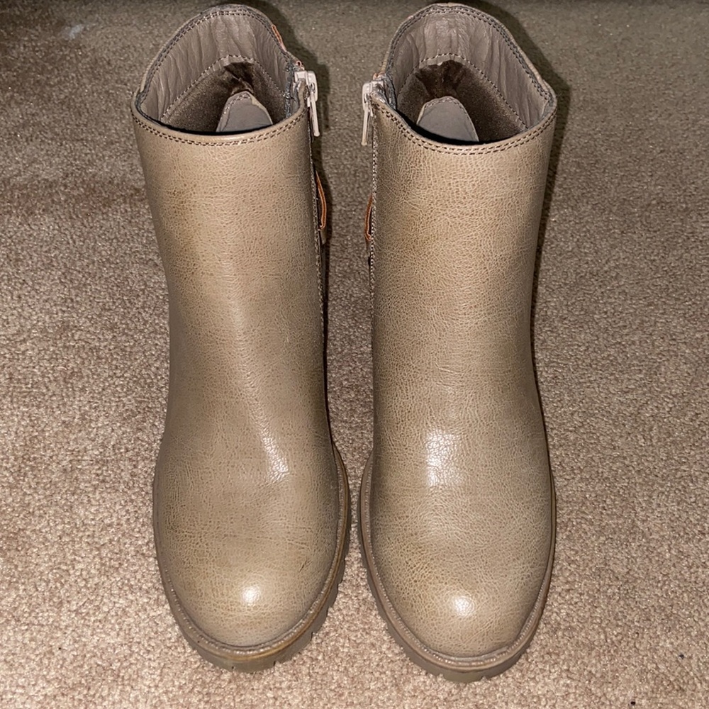 Tan booties